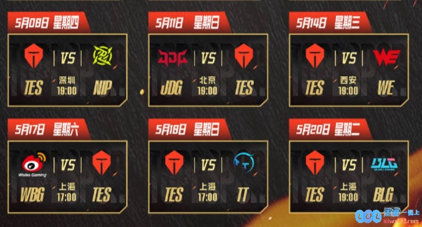 去把BLG叫来！TES后续连续交手3场登峰组倒数队伍收官战对阵BLG
