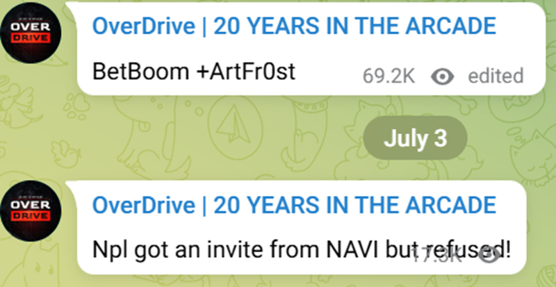 OD：npl拒绝了NAVI的offer
