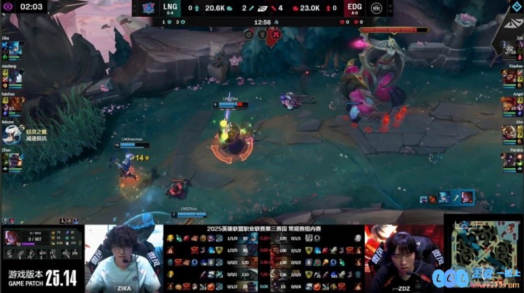 🎮涅涅又槃槃！xiaohao猴子能抗能开能打搅烂LNG后排EDG赢首局