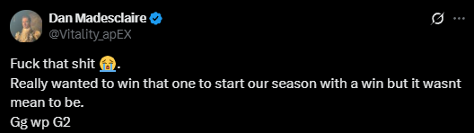 遗憾无缘冠军，Vitality决赛败北后选手动态汇总