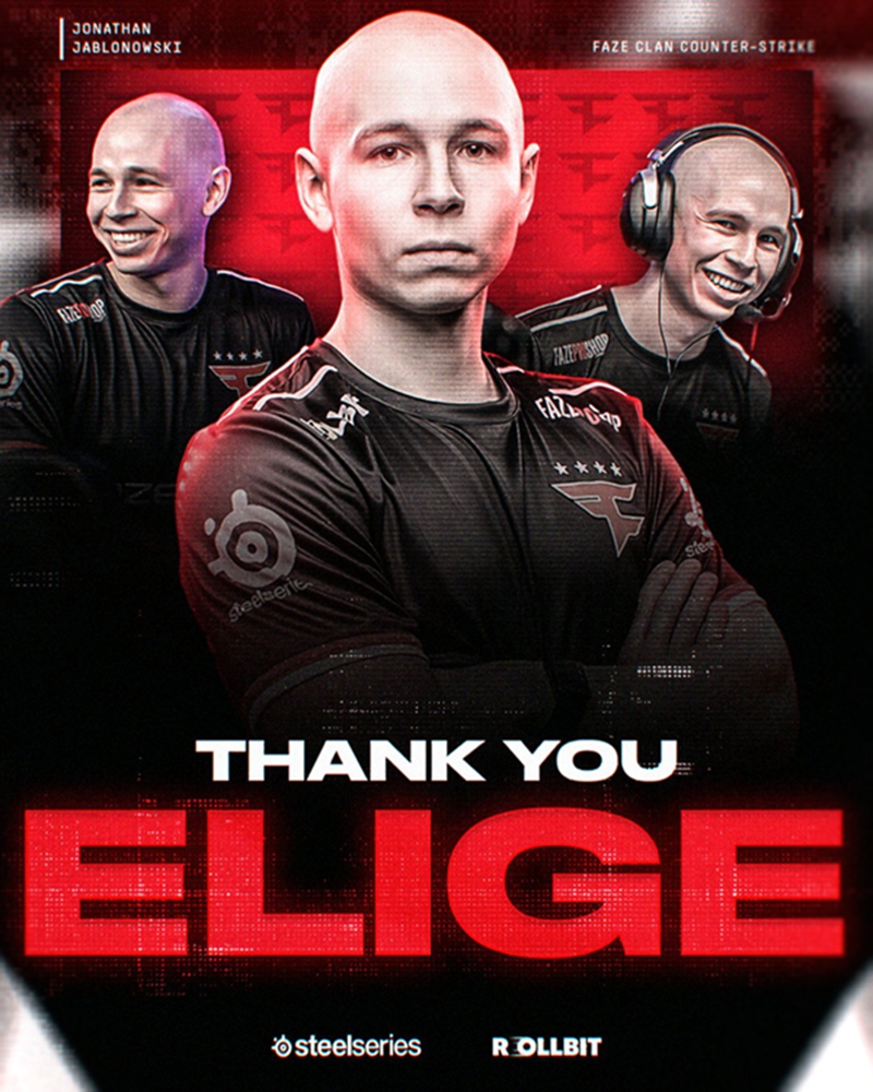 官宣:EliGE与FaZe分道扬镳