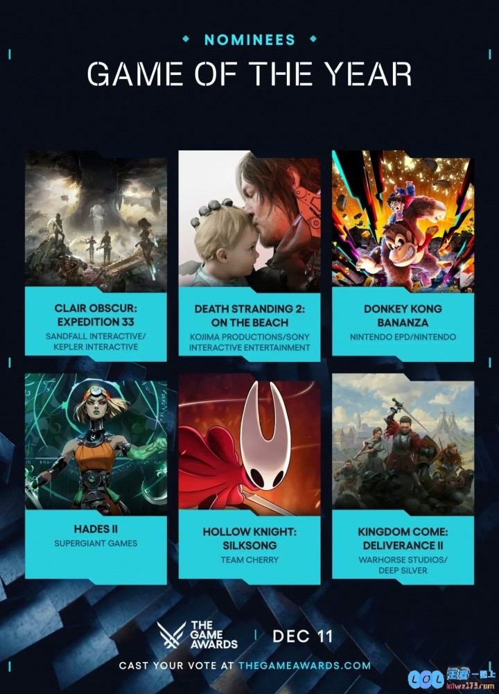 谁将夺魁？TGA2025年度游戏提名提前泄露：《33号远征队》、《死亡搁浅2》进入提名名单