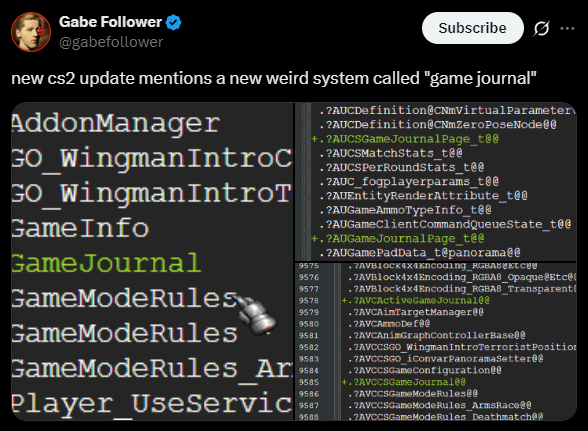 CS新更新提及“游戏日志”,玩家猜测新大行动即将到来