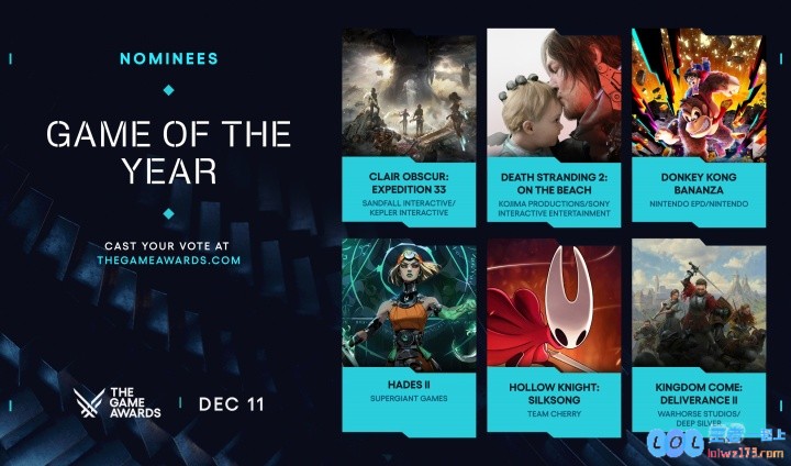 TGA年度最佳游戏候选出炉：33号远征队死亡搁浅2天国拯救2入围