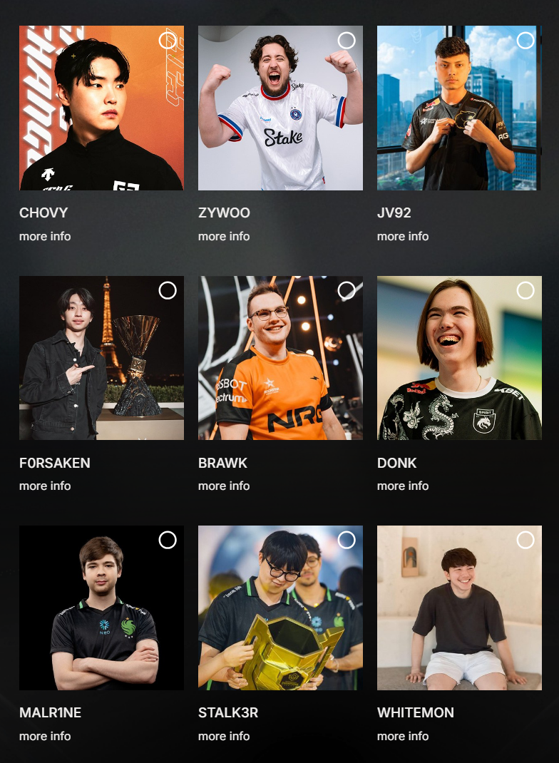 donk与ZywOo收获电竞大奖提名