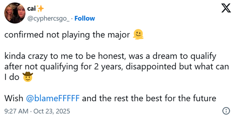 从2.5%奇迹到100%遗憾：CYPHER无缘布达佩斯Major