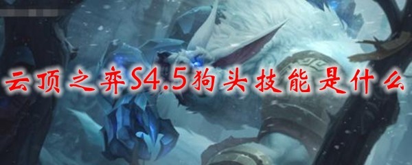 云顶之弈S4.5狗头技能是什么_LOL游戏攻略