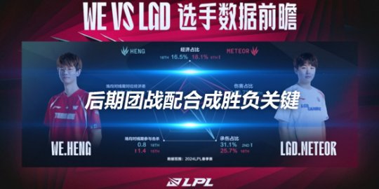 WE vs LGD数据前瞻 后期团战配合成胜负关键_赛事直通车