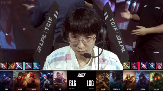 Bin贾克斯武神附体团战豪取三杀 BLG 2-0战胜LNG拿到7胜_赛事直通车