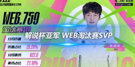 解说杯亚军 WEB淘汰赛SVP：WEB.759