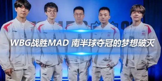 WBG战胜MAD 南半球夺冠的梦想破灭