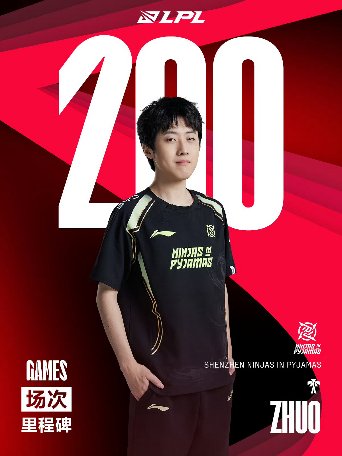 里程碑：Zhuo达成LPL200出场成就 是辅助位第25位达成该成就的选手