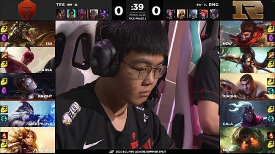 RNG 2-0 TES：Xiaohu杀死比赛保留季后赛希望