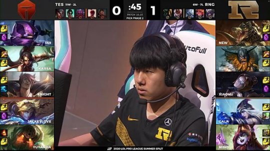 RNG 2-0 TES：Xiaohu杀死比赛保留季后赛希望