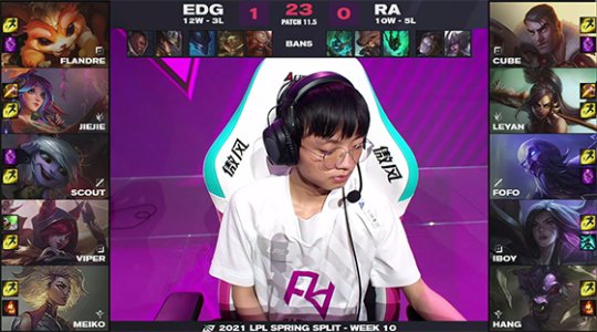 EDG 2-0完美碾压RA 不死逆羽输出拉满