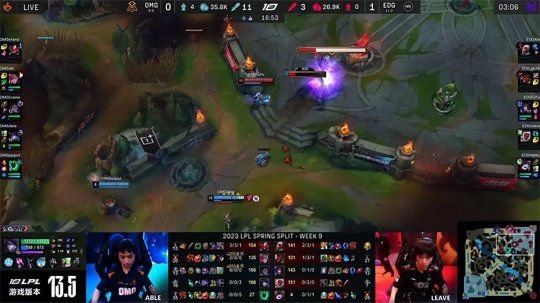 Jiejie果断开团 EDG 2-1击败OMG稳固头名