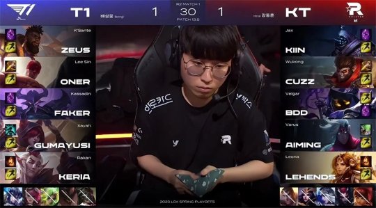 BO5打满大战54分钟 T1翻盘3-2击败KT挺进胜者组