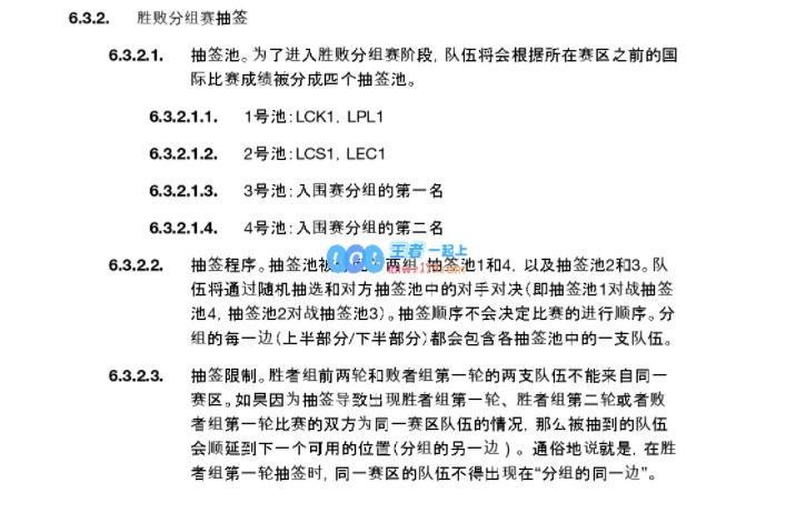 MSI正赛抽签解析：新增半区规避原则 TES或将在第二轮交手GEN