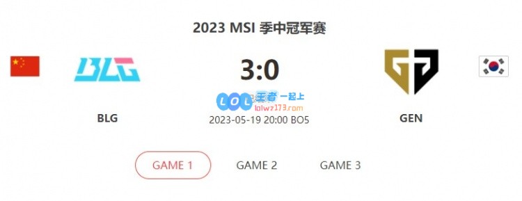 还能做到吗？去年今日MSI BLG以3-0横扫GEN