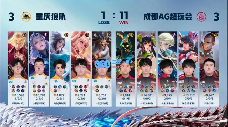 🎮一诺孙尚香放线支援 钟意娜可一屁股一个！AG 3-3 狼队