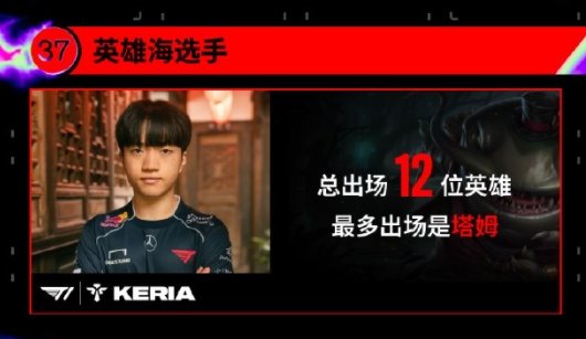 Keria 使用了12个不同的英雄