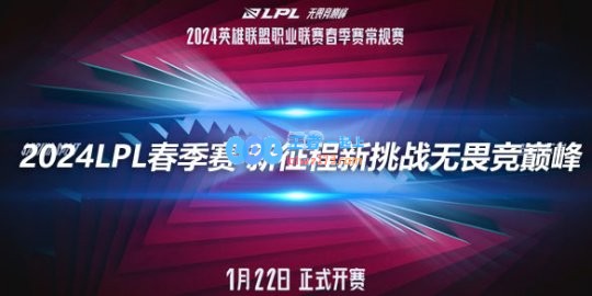 2024LPL春季赛新征程新挑战无畏竞巅峰
