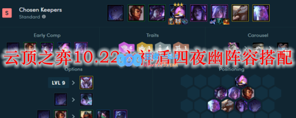 云顶之弈10.22六神盾四夜幽阵容搭配_LOL游戏攻略