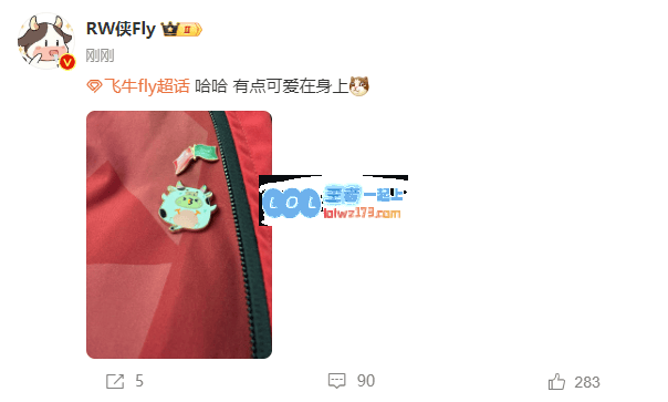 Fly晒EWC队伍以及队徽：哈哈，有点可爱在身上