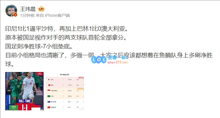 媒体人：原本被国足视作对手的两支球队首轮全部拿分