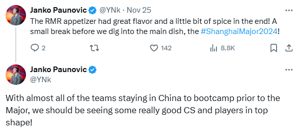 YNk：几乎所有队伍都会留在中国进行训练