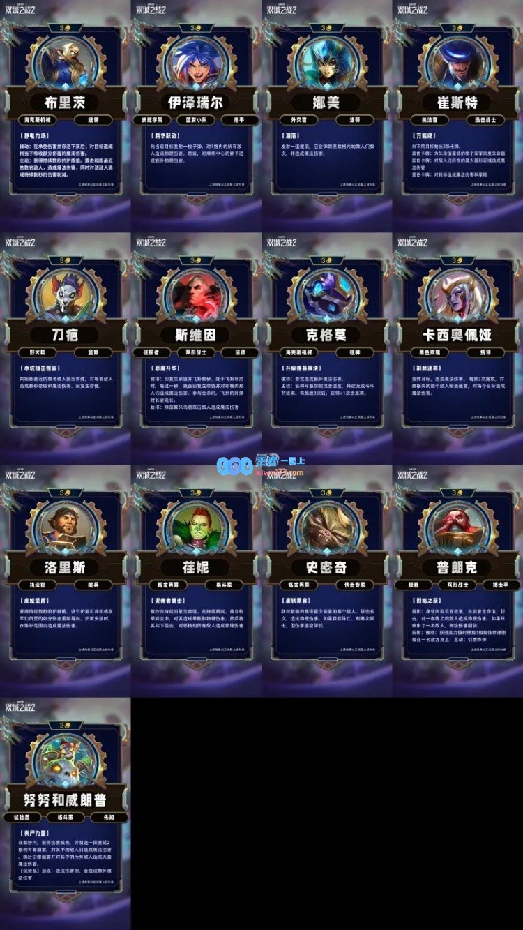 云顶S13双城之战第二赛季英雄分析：低费爆发与高费强力组合