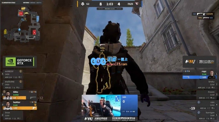 🎮Snax与Monesy联手发力Niko斩落rainG2轻松取得图一胜利