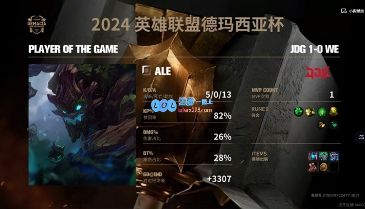 🎮尽管表现出色却难以晋级！Ale大树虽有三线优势但仍被JDG轻松战胜WE