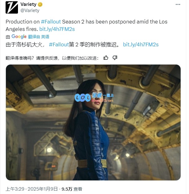 因洛杉矶山火影响《辐射》真人剧第二季发布计划推迟