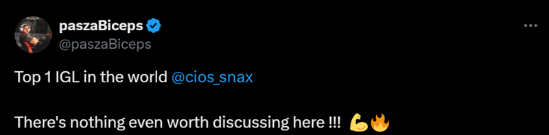 pasha：没得讨论，Snax是当前Top1指挥