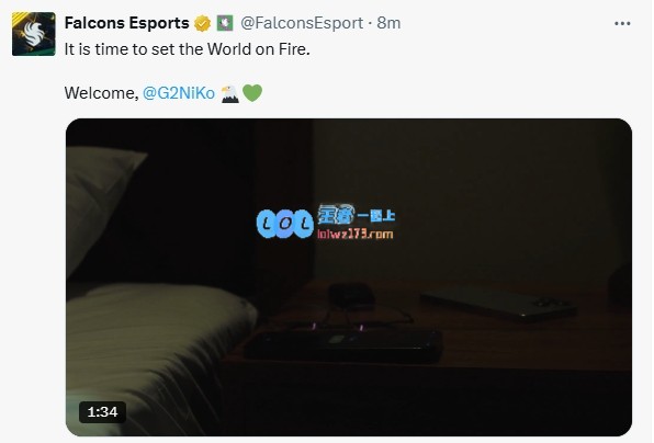 Falcons正式宣布：前G2传奇步枪选手Niko正式加盟球队