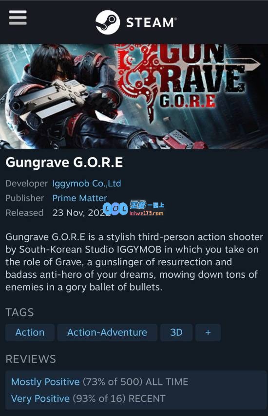 感谢玩家的热情支持！《铳墓G.O.R.E》总监庆Steam评价喜迎回暖！