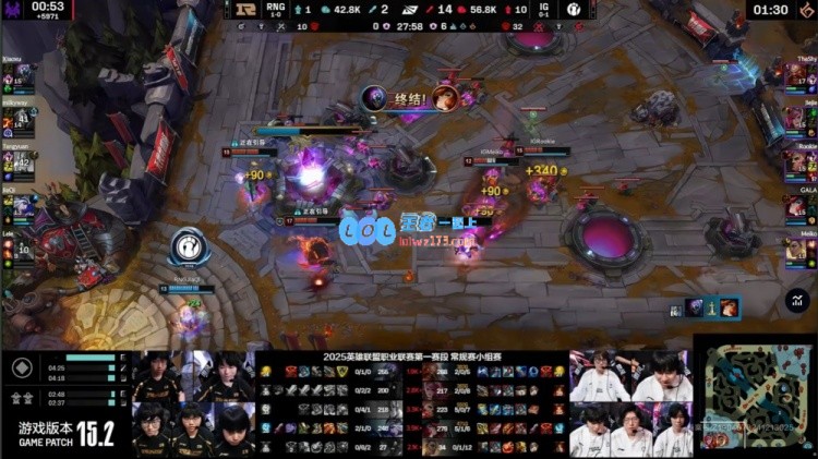 ?众神归来！Rookie乌鸦实力1拖3精彩控场RNG遭遇前期崩溃iG领先赛点