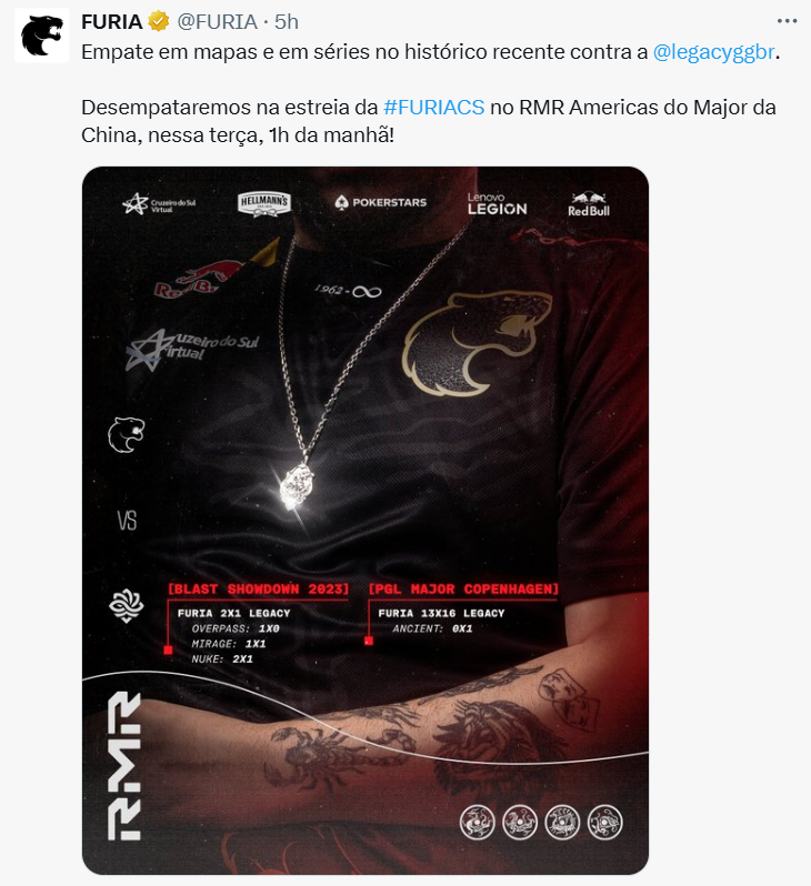 FURIA发布动态：为上海Major的准备工作已进入最后阶段