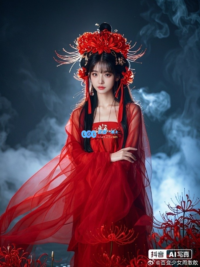 LPL主播周敢敢分享自己的AI风格照片：看看我这张图，是不是在骗我也骗你们呢，哈哈！