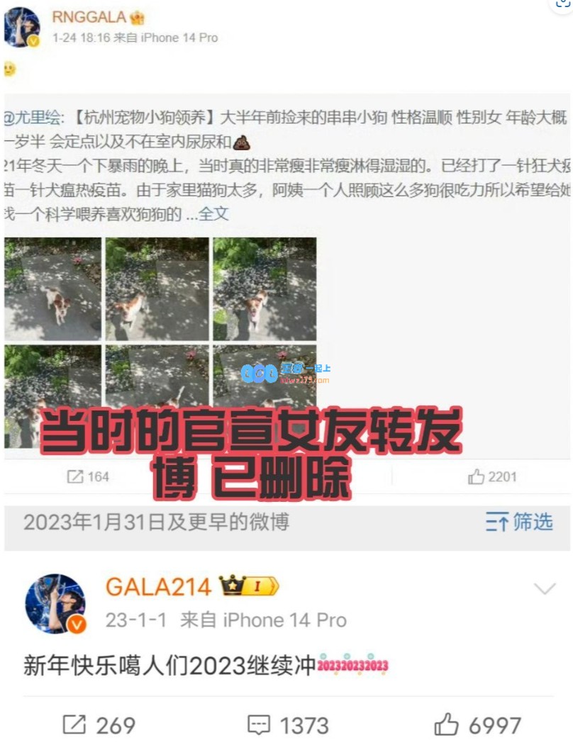 今天愤怒GALA？疑似与女友尤里绘分手，已取关并删除官宣微博引关注
