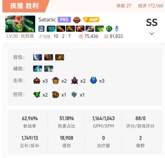 Satanic:自己凭着直觉刷钱，希望能加强传统大核