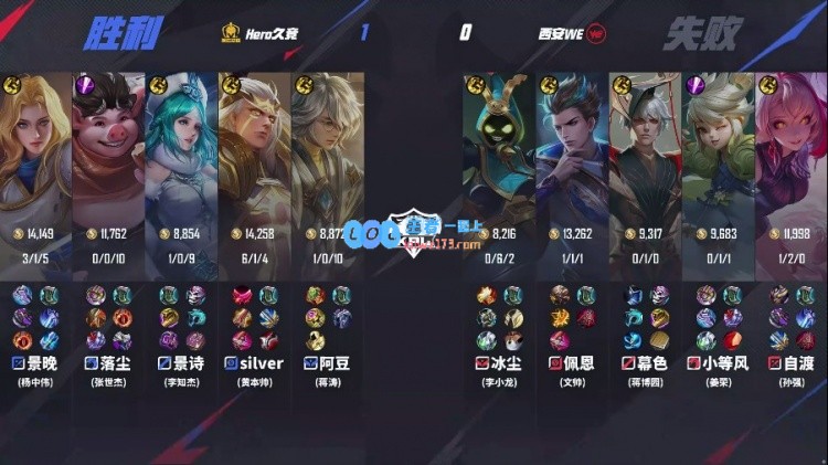 ?强弓出击！silver后羿精准射击助Hero战胜WE，成功锁定胜利！