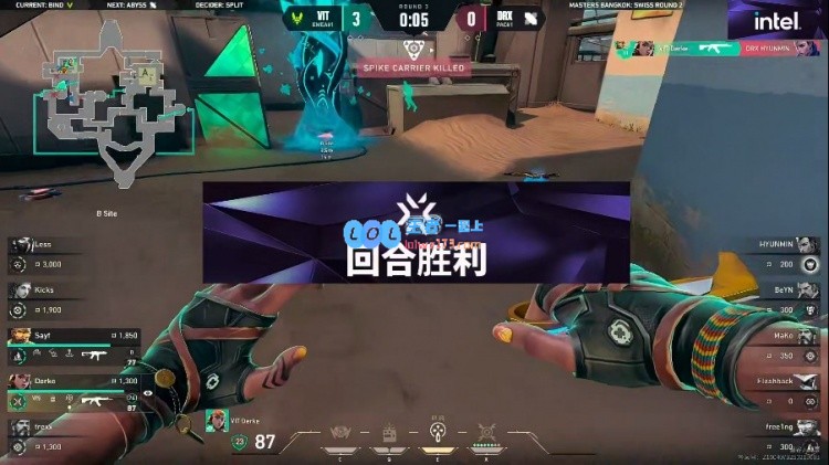 ?精湛枪法！VIT用硬核压制战术力克DRX成功拿下首局，当前比分为VIT1_0DRX
