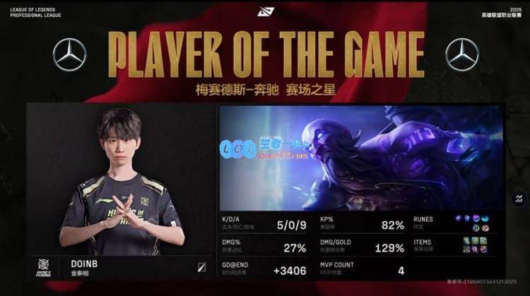 ?ppgod神钩助力！Doinb绝技瑞兹横扫敌阵NIP力克对手取得首胜
