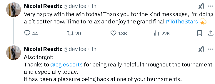 Astralis击败FaZe夺得PGL季军赛后双方动态一览
