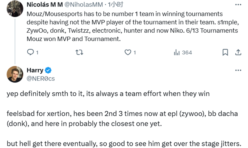 NER0解释NiKo获选MVP：可能是参与过最艰难的MVP评选