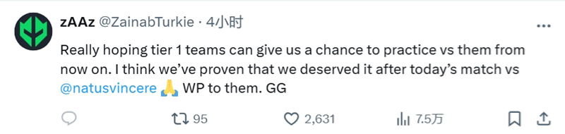 Imperialfe对阵NAVI社区动态jL：她们让我们紧张出汗