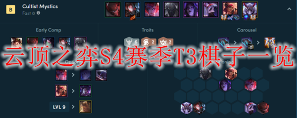 探幽云顶之弈S4赛季T3棋子之魅力法则