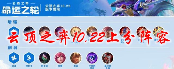 云顶之弈10.22版本最强上分阵容，助君轻松登顶巅峰之路！